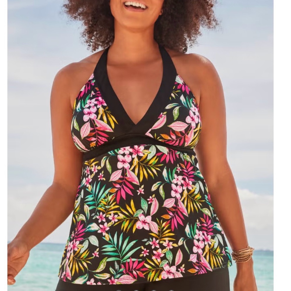 Swimsuits For All Vneck Racer
Back Floral Tankini Top Size
12 Surplice